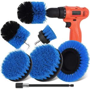 5cm Round Power Drill Cleaning Brush Set 6pcs Scrubber Kit With Extend Long