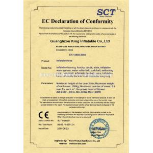 King Inflatable Co.,Limited Certifications