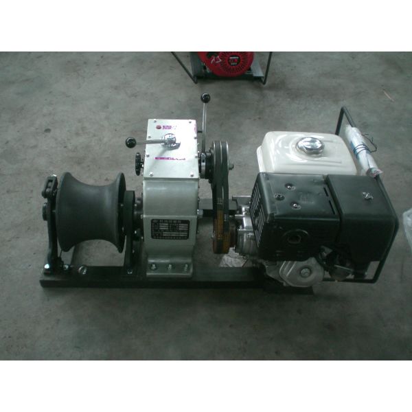 5 Ton Rated Capacity Petrol-Driven High-Speed Cable Winch Puller for Line Construction and Wire Lifting