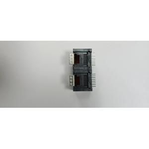 Single Port Shielded SMT RJ45 Connector R / A 50 U" Gold Plating Contact