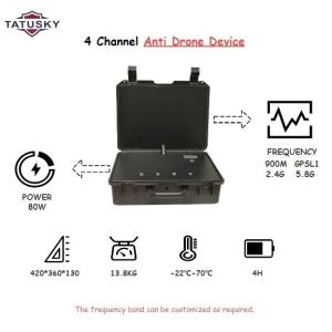 4 Channel Drone Frequency Blocker Uav Signal Jamming For Multi Band Frequency