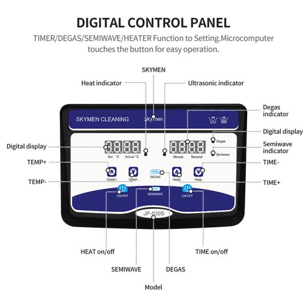 Stainless Steel Ultrasonic Digital Cleaner Machine 4.5L 40KHz Power Adjustable for Parts Cleaning