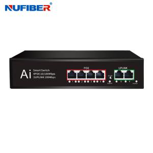 Wholesale NF-PSE5204F Fast and Forward POE Powered Switch 10/100M 4 POE Port 2 Uplink Port 6 Port Network Switch with Power Priority Mechanism from china suppliers