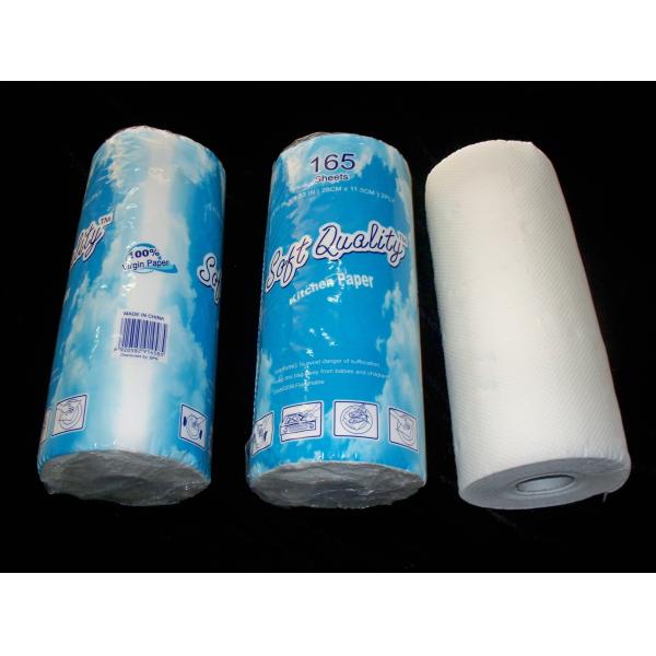 Virgin Wood Pulp Kitchen Paper Towel Tissue 28 cm x 23 cm x 2 Ply x 90 Sheets /
