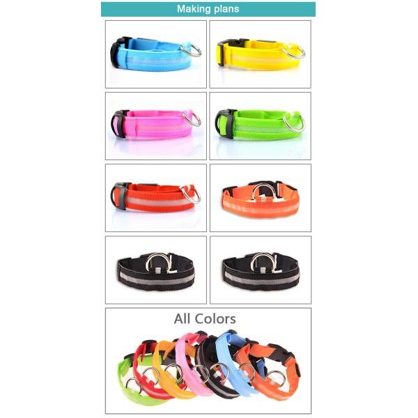 Free Shipping LED lighted dog collars factory wholesale