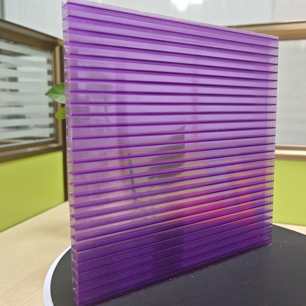 Quality 10mm 2.1m*5.8m Purple Polycarbonate Sheets  Four-Layer Structure for sale