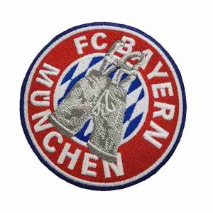 Self Adhesive Embossed Football Team Iron On Patches Washable Cotton Thread