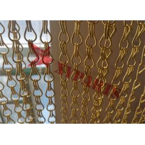 Colorful Double Hooks Aluminum Chain Link Curtain With Customized Dimension