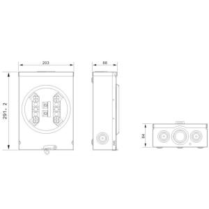 YOMIN 125A Single Phase Square Meter Socket