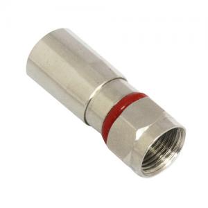 Wholesale Compression F Male Coaxial connector Red Ring RG6 RG59 Terminator CCTV CATV from china suppliers