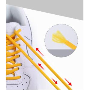 Custom Small Packaging Shoe Laces Sneakers Sickle Elastic Silicone Shoelaces For