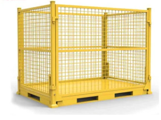Foldable Steel Stillage Pallet Cage Custom Color Powder Coated Galvanized 1200mm Height
