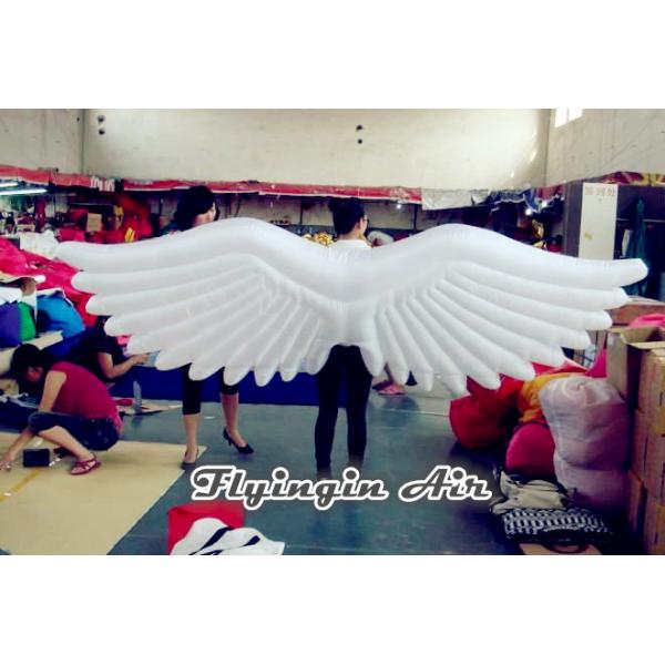 Pure White Inflatable Angel Wings for Stage, Concert and Festival Decoration