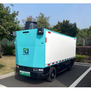 Wholesale NEWBASE Z8 Max Series Robovan Autonomous Logistics Vehicle with 10 m³ Cargo Volume 1450 kg Payload and Three-Door Configuration from china suppliers