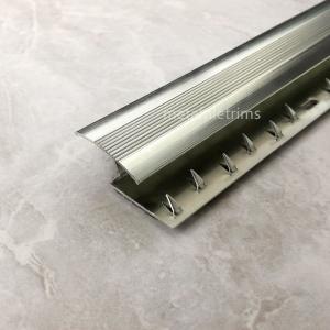 Shiny Champagne Zig Zag Carpet Transition Strip With Gripper Punching