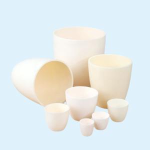 High Purity Wihte Alumina Crucibles Burn Solid Materials Al2O3 Crucibles