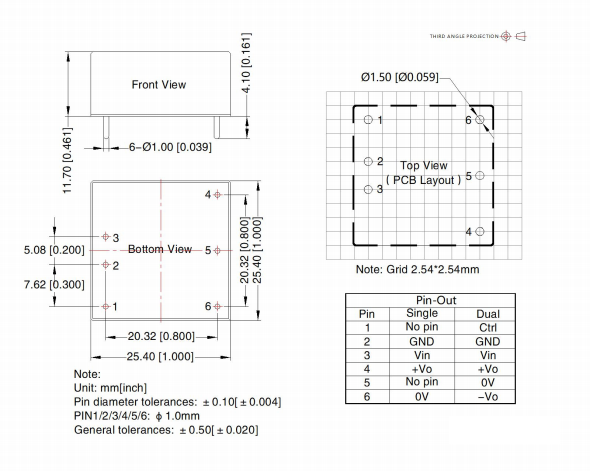 6W Isolated Railway Vehicle Electronic Equipment DC-DC Converter
