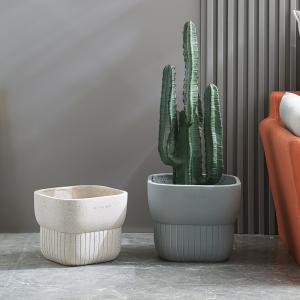 Chic Fiber Clay Planter Elevate Your Plant Display with Minimalist Design