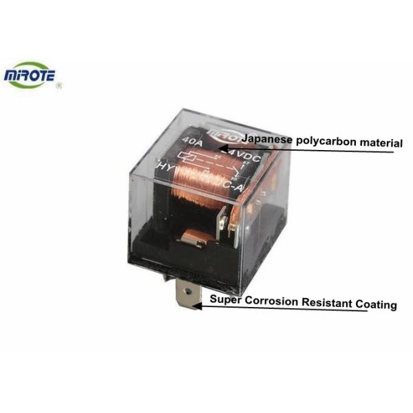 Transparent Cover 4 Pins 40 Amp Waterproof Relay 12V/24V With Extra Wires No Led Relay