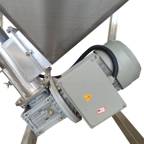 Stainless Steel Electric Screw Conveyor with 5.6ft Height and 220V 1100W Motor for 0-45 Degrees Inclination