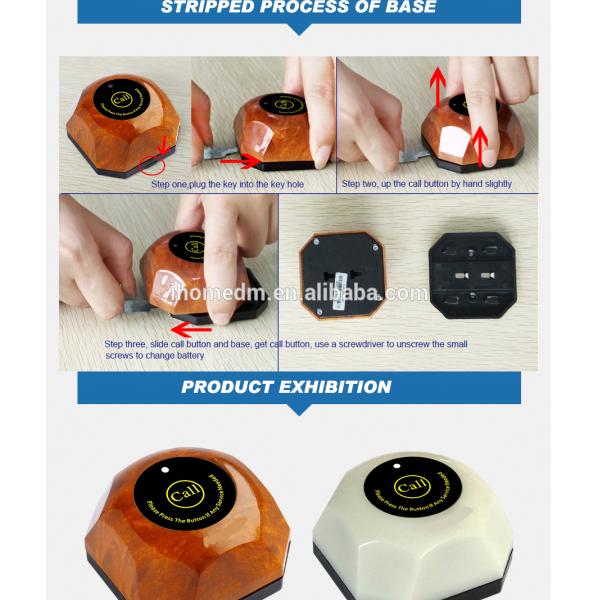 China manufacturer wireless calling equipment with 1 key service caller and touchable display receiver