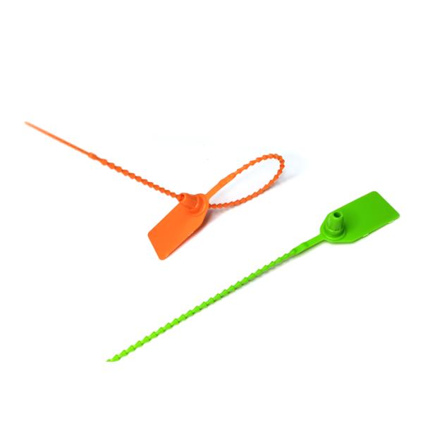 Plastic security seal close-up
