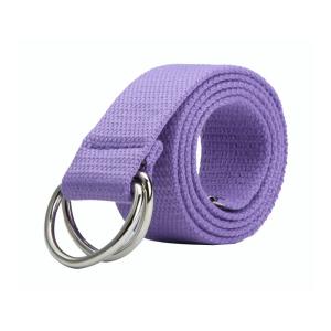 Canvas Knitted Belt 110cm Double D Ring Belt Unisex Cotton Web