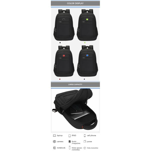 Multi Functional Business Laptop Backpacks Customized Size Logo Waterproof Rucksack
