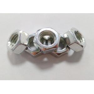 Customized M10 X 1.5 Hexagon Nuts Electroplating White Zinc With 6.5mm Thickness