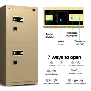 YINGBO Solid Steel Dual Alarm Luxury Office Safe Box Fingerprint Lock YB/N7-150D