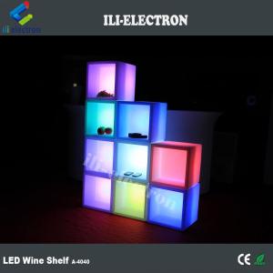 Rechargeable Waterproof Plastic LED Square Ice Bucket for Pub