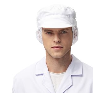 Polyester Cotton Mesh Hat for Food Factory with Earflaps - Comfortable and Breathable Cap