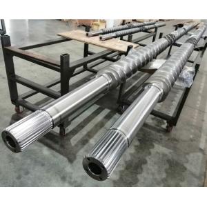 Twin Screw Extruder Machine Components Diameter 120mm Involute Spline Shaft for