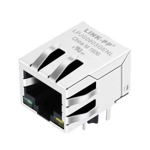 Magnetic RJ45 Jack RJGE1FA08T109V1 Gigabit Female Connector LPJG0803GENL LEDs