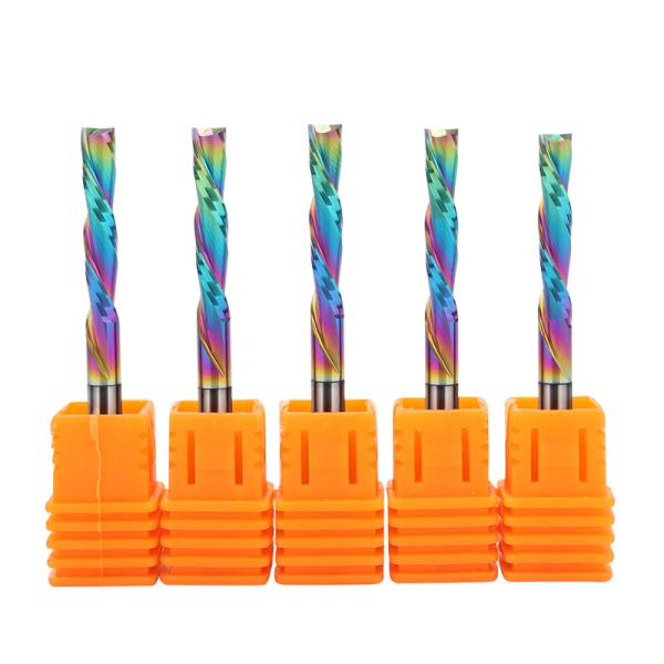 Quality YINGBA Endmill Carbide Hrc55 2 Flute Down Cut Spiral End Mill Custom Cutting Tool Cnc End Mill Cnc End Mill Router Bits for Wood for sale