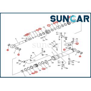 China Komatsu Arm Cylinder Seal Kit Bucket Cylinder Seal Kit 7079968510 707-99-68510 Komatsu For PC400 PC400-6Z on sale