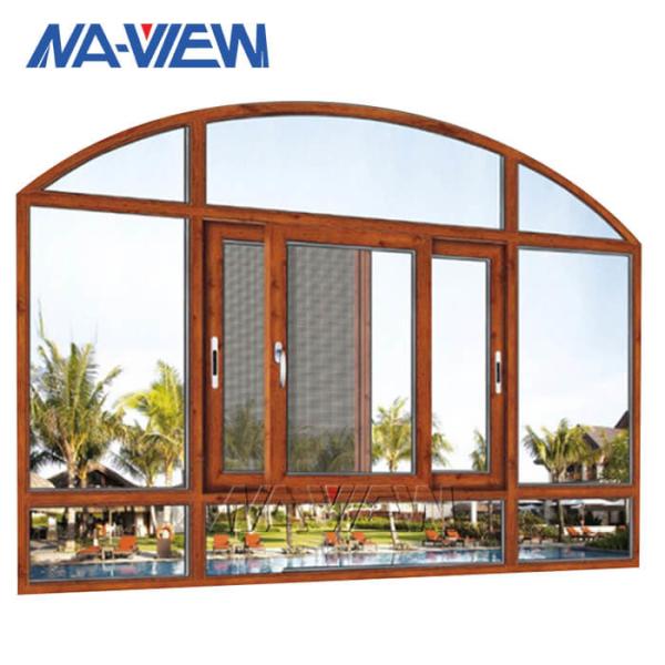 Best Sliding Glass Windows OEM Low Price Aluminium Curved Sliding Window Chinese