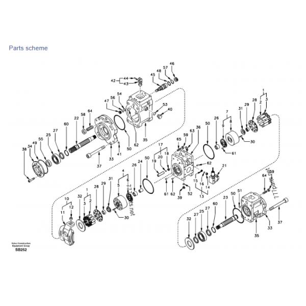Volvo EC240C Hydraulic Main Pump K5V140DT-151R-9N29 SA 1142-00531
