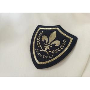 Leather Material Elegant Custom Clothing Patches With Hook And Loop