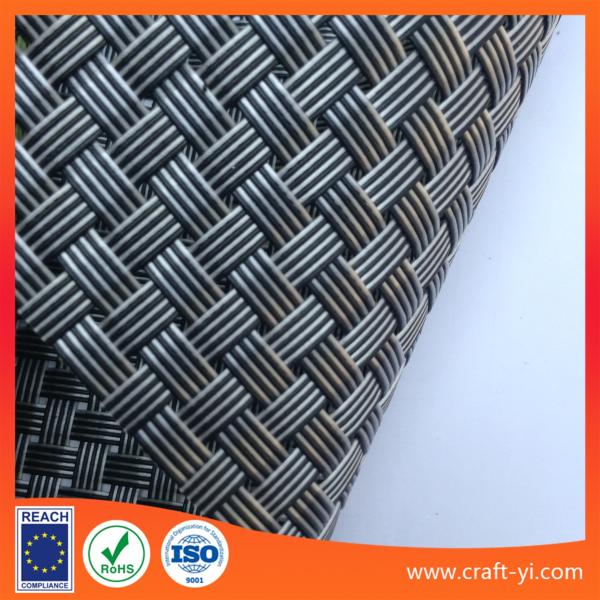 Chequered With Black And White 8x8 Textilene Mesh Weave Fabric Dull Polish Pvc