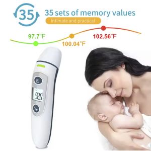 Fever Digital Forehead Thermometer Contactless 3VDC With Three Color Backlight
