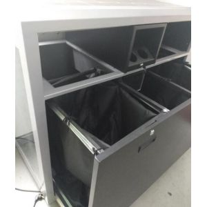 Public Solar Energy 150W 50Ah Smart Compactor Garbage Bin galvanized sheet