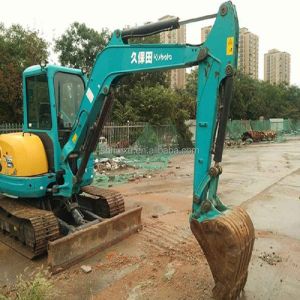 Wholesale Japan quality used excavator Kubota 155 small 5.5 ton mini second hand crawler excavator with blade and breaker line from china suppliers