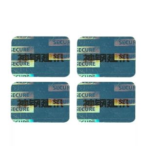 Commodity Transparent Self Adhesive Security Labels Round Embossed Logo