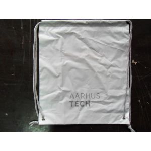 Customized White Plastic Drawstring Backpack Apple Store Shopping Bag