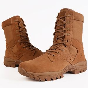 Lightweight Composite Toe Military Boots Backpacking Brown Army Cadet Boots