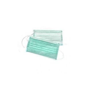 Green Breathable Hygiene Face Mask High Filtration Capacity Net Fiber Non Woven