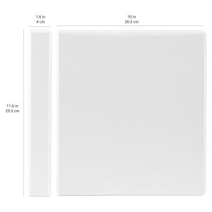 White File Folder Durable Hinge ONE Touch Easy Open 3 Ring Binder With 4cm Back