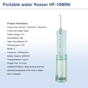 IPX7 Retractable oral irrigator Water Flosser Professional Cordless Dental Mini