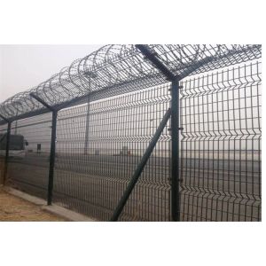 High Quality Galvanized And Powder Coated Welded Wire Mesh Fence Airport